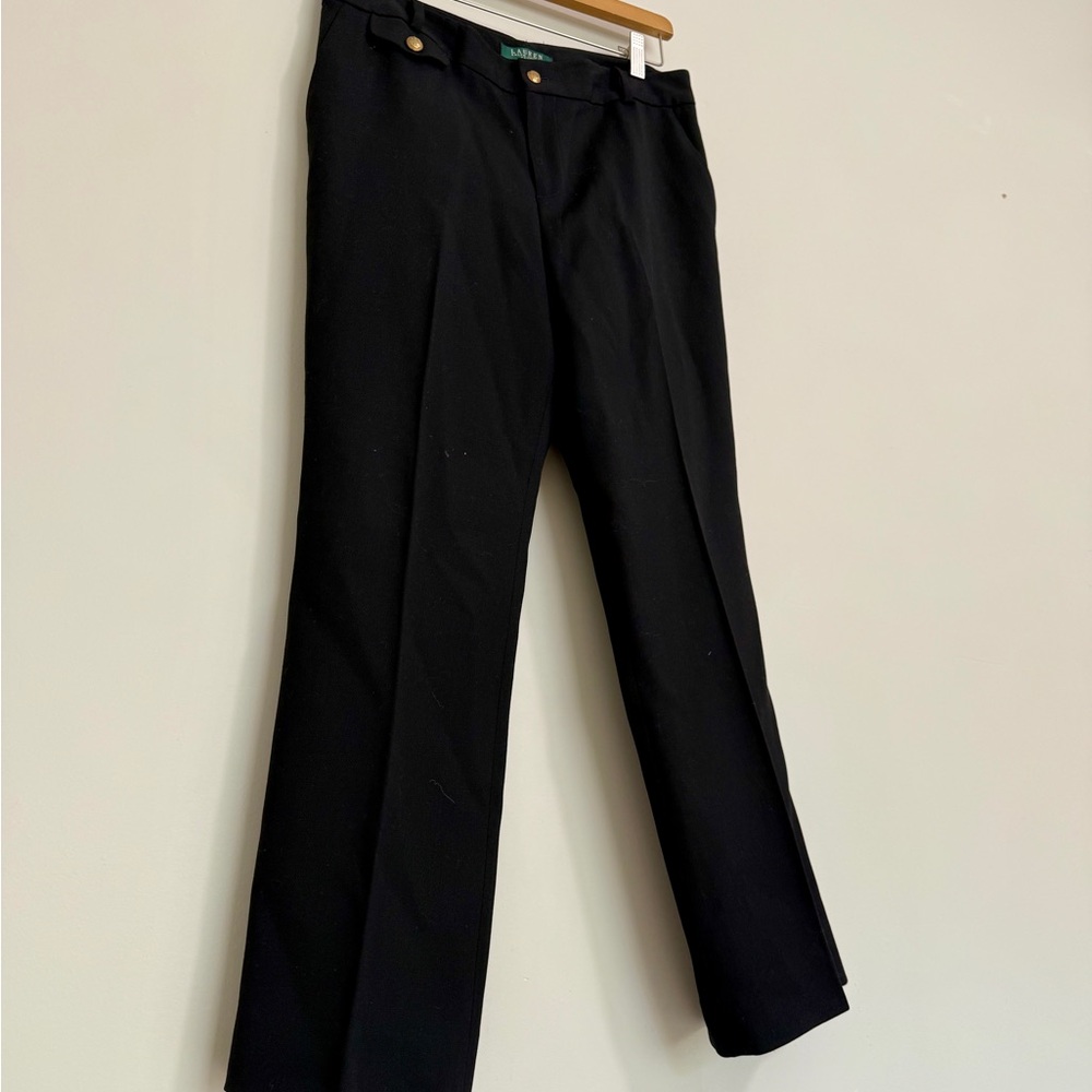 FINAL SALE!! Ralph Lauren 100% Wool Women Black Pants size Pet 10P